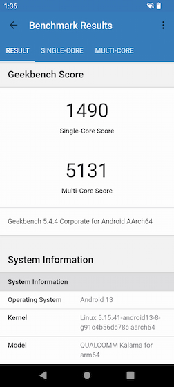 Snapdragon 8 Gen 2 Geekbench-Ergebnis