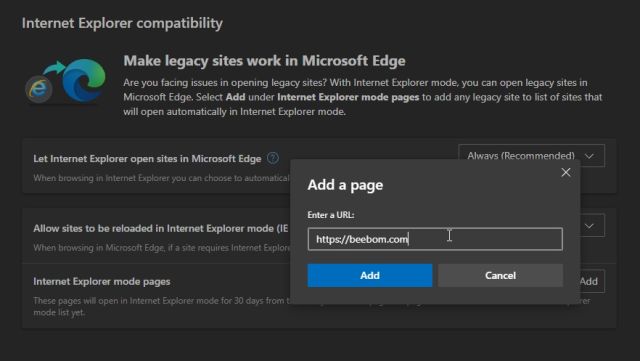 Enable Ie Mode In Edge