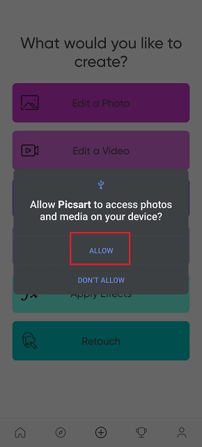 Access files in Picsart