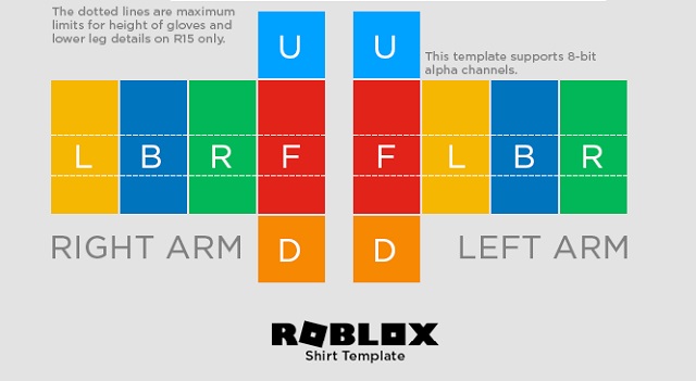 Arms of Roblox Shirt Template - How to Make a Shirt on Roblox
