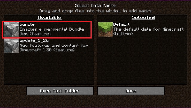 List of Minecraft 1.20.1 Data Packs