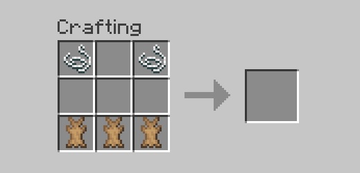 Creating bundle in Minecraft - half recipe