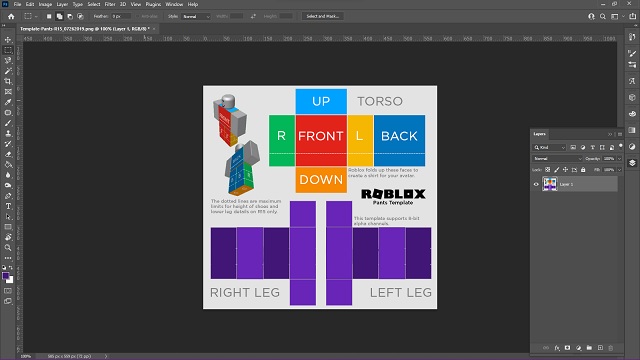 Roblox Pants Template: How to Make Pants on Roblox