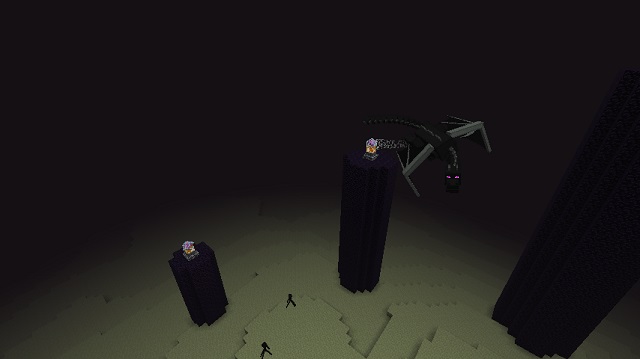 Ender dragon in Minecraft End Dimension