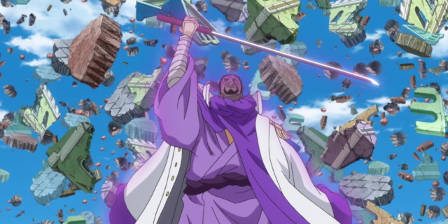An image of Admiral Fujitora from One Piece.