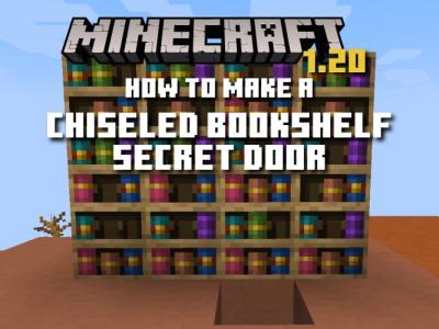 How to Make a Chiseled Bookshelf Secret Door in Minecraft 1.20