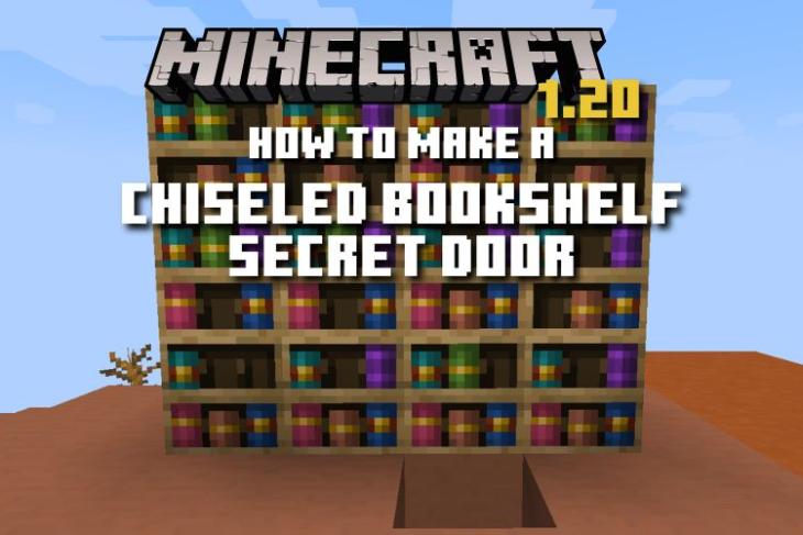 How to Make a Chiseled Bookshelf Secret Door in Minecraft 1.20