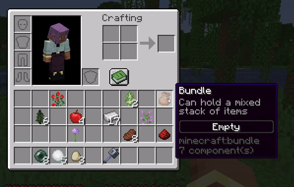 Inserting items into the bundle