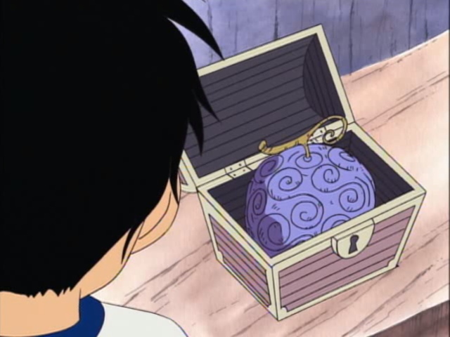 An image of Luffy's devil fruit from One Piece.
