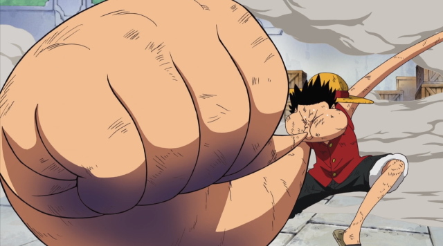 An image of Luffy's third gear from One Piece.