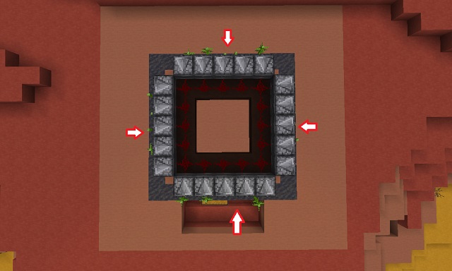 Redstone torches location