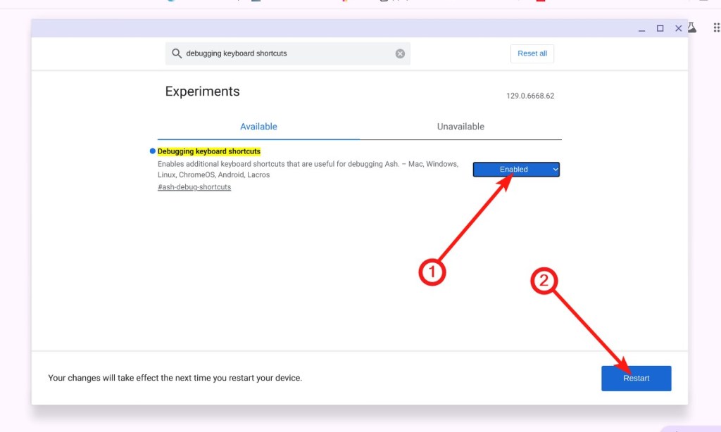 Restart Chromebook - turn off Chromebook touch screen