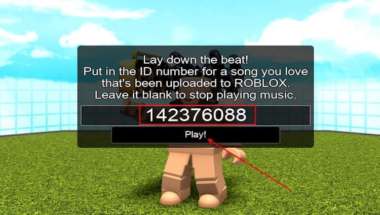Roblox music code redeem and play button