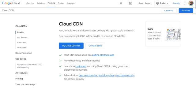 Google Cloud CDN Interface