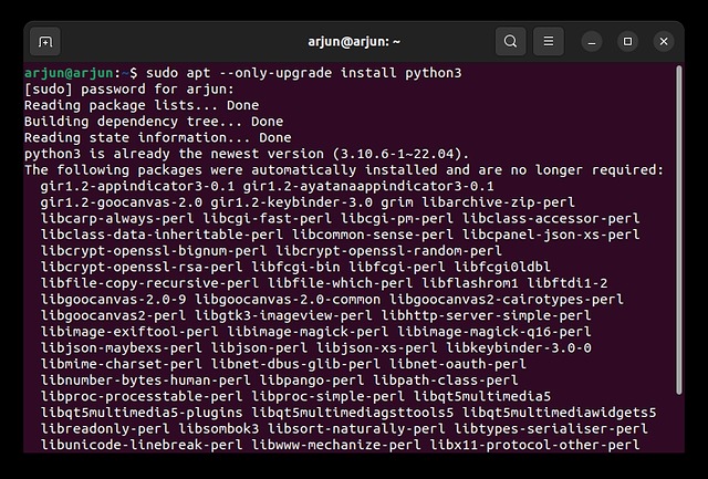 Vérifiez si Python est déjà installé dans Ubuntu