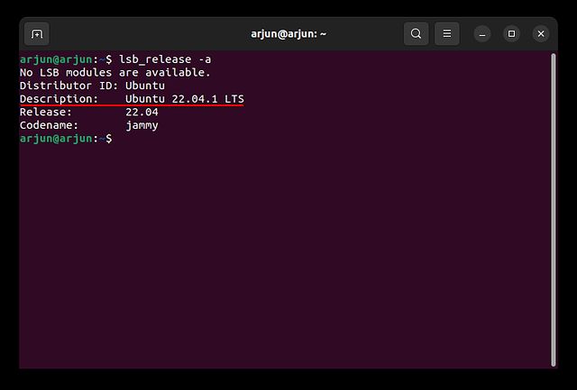Obtenir la version d'Ubuntu à l'aide de la ligne de commande