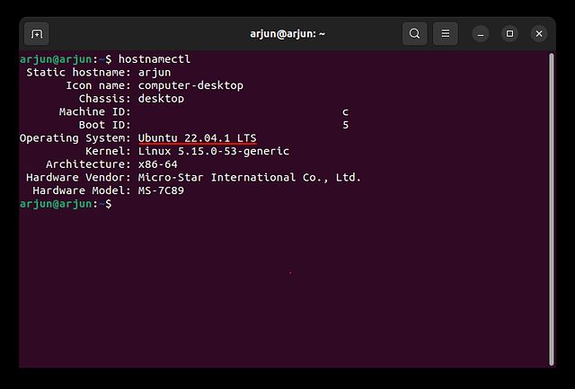 Получить версию Ubuntu с помощью командной строки