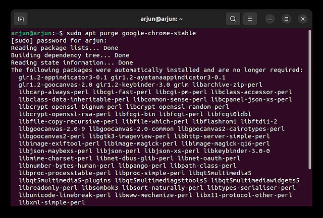 Deinstallieren Sie Google Chrome Von Ubuntu