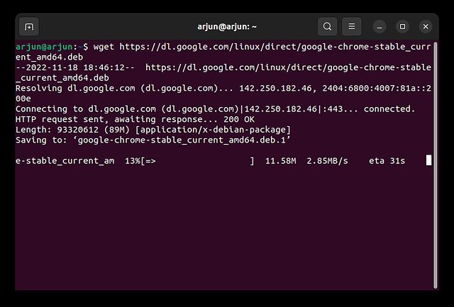 Установите Google Chrome на Ubuntu с помощью терминала
