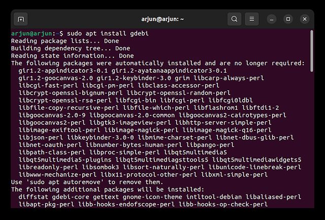 Instal·leu fitxers Deb a Ubuntu mitjançant GDebi