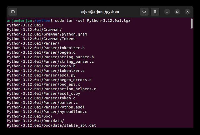 Construire Python sur Ubuntu à partir du code source 