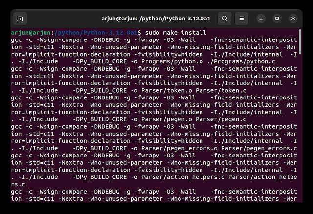 Construire Python sur Ubuntu à partir du code source 