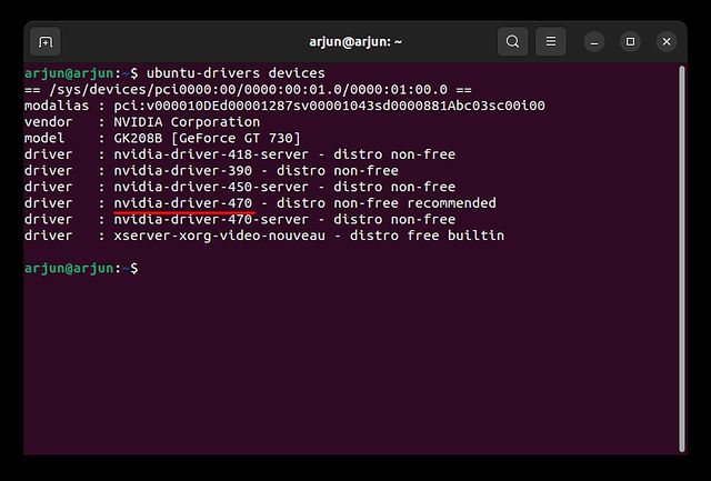 Установите драйверы в Ubuntu из терминала