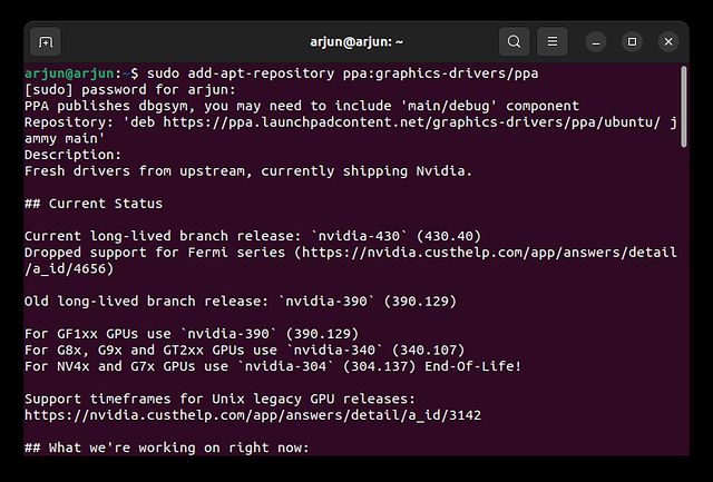 Installez les derniers pilotes Nvidia (bêta) dans Ubuntu