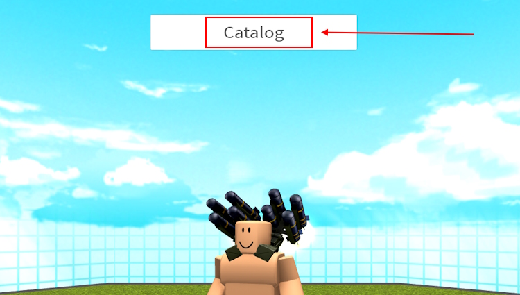 Select catalog button in Roblox catalog heaven