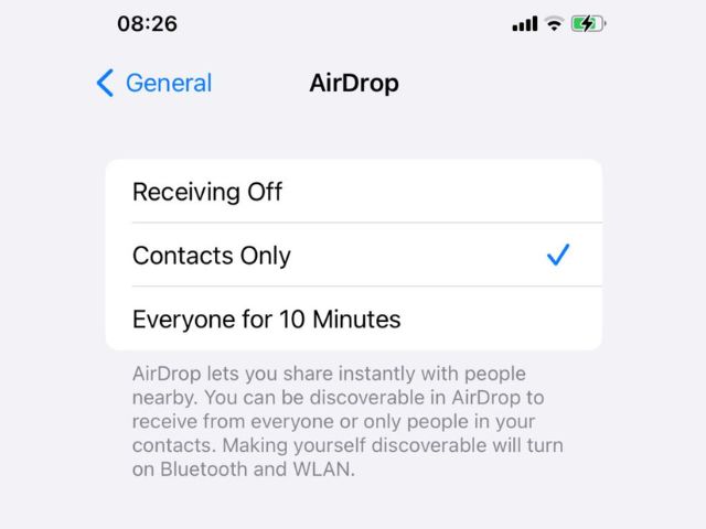 AirDrop limit in china