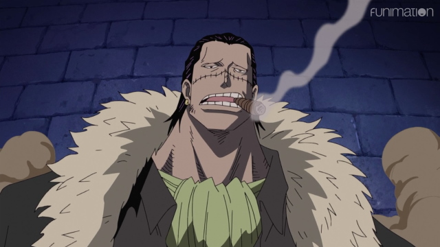Crocodile smoking in One Piece - warlords one piece