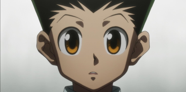 An Image Of Op Main Character Named 
Gon From Hxh Anime.