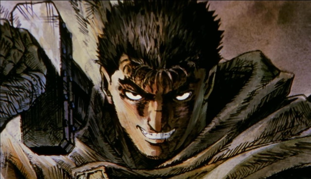 An image of OP main character named 
Guts from Berserk anime.