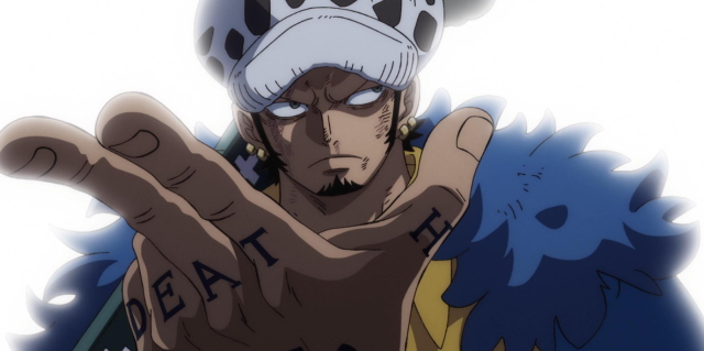 An image of Law using Ope Ope no Mi powers in One Piece.