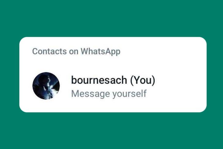 message yourself on whatsapp