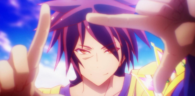 An Image Of Op Main Character Named Sora From No Game No Life Anime.