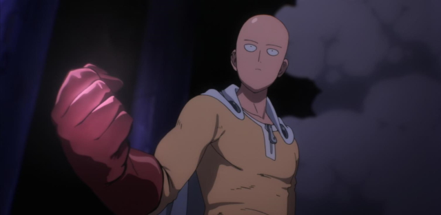 An image of OP main character named 
Saitama from OPM anime.