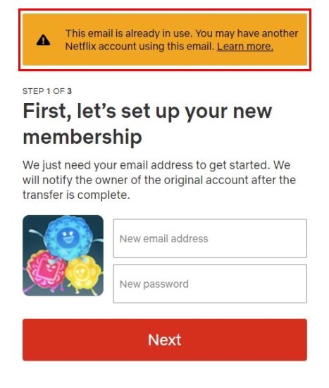 transfer netflix profile to existing account