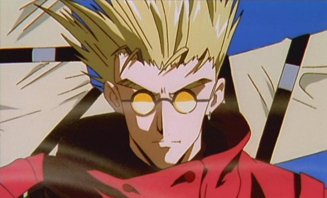 An image of OP main character named 
Vash from  Trigun anime.