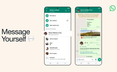 whatsapp message yourself feature