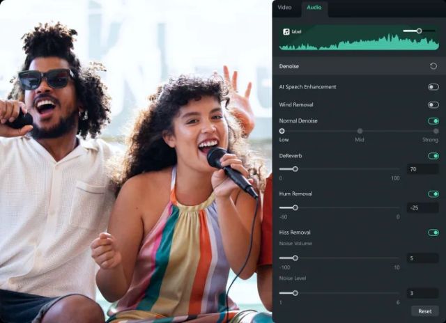 AI Audio Denoise New Features of Wondershare Filmora 12