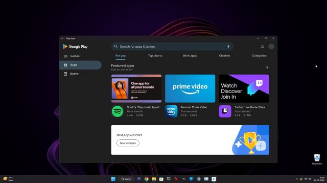 WINDOWS 11 22H2 ANDROID PRIME + GOOGLE PLAY STORE 