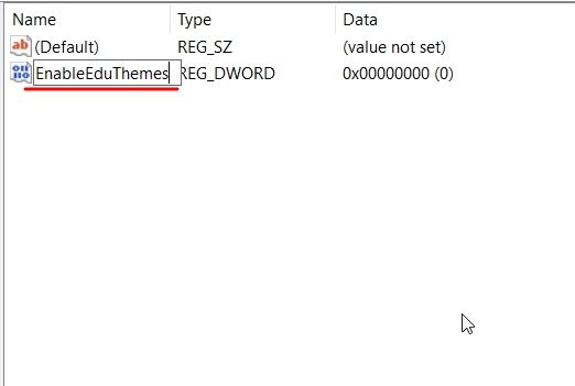Enable Education Themes on Windows 11