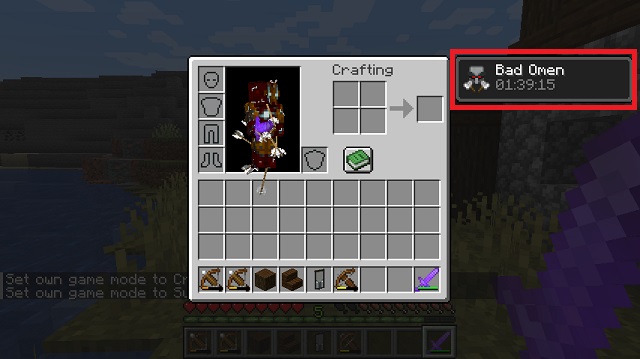 Bad Omen Effect in Minecraft