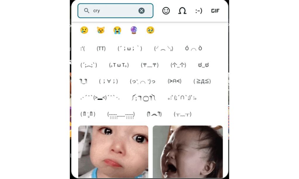Use ChromeOS Emoji Popup to Search GIFs on Chromebook