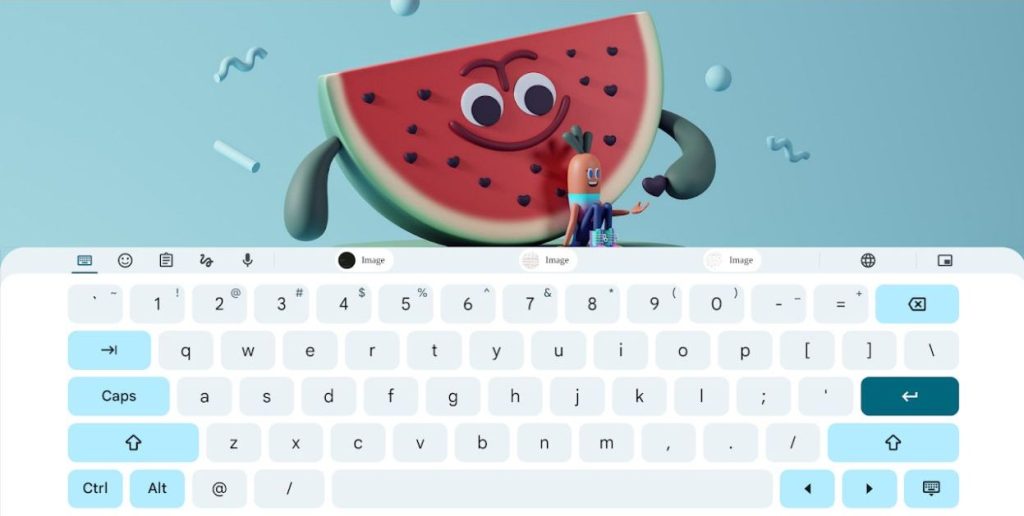 ChromeOS on-screen keyboard