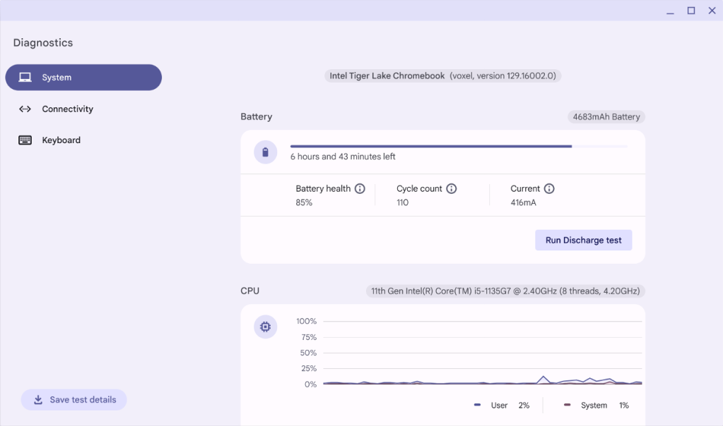 Chromebook Battery Health