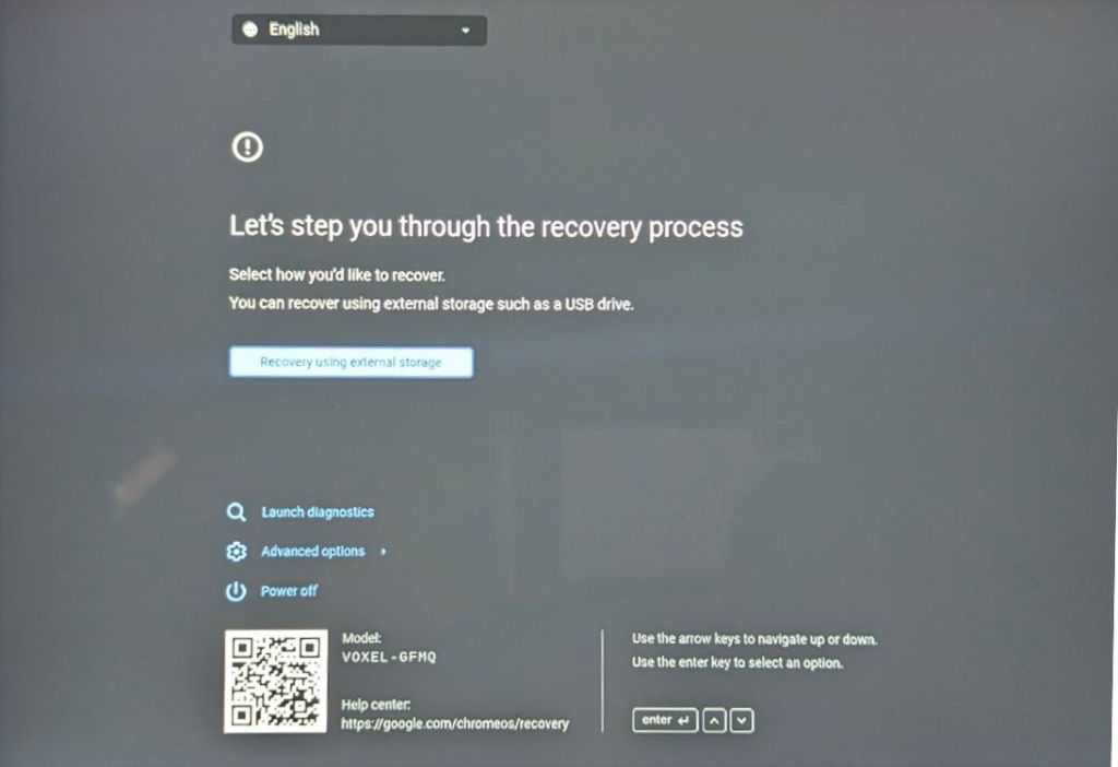 Chromebook recovery