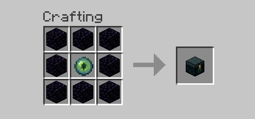 Crafting Recipe of Ender Chest in Minecraft