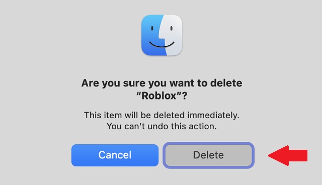 Delete Roblox in Finder